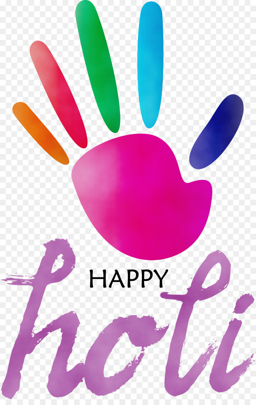 Free Vector | Watercolor splash with gulal color plates for happy holi  festival