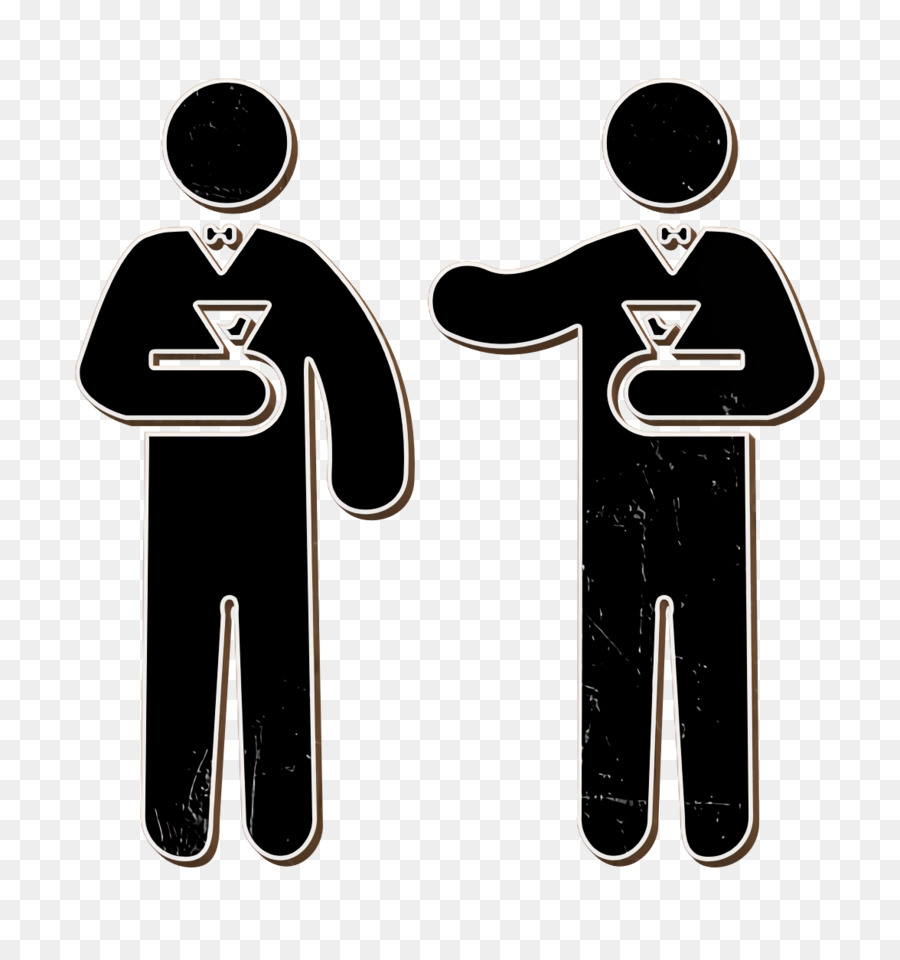 Biểu tượng con người 2 Hai người đàn ông với ly cocktail biểu tượng biểu tượng mọi người - 