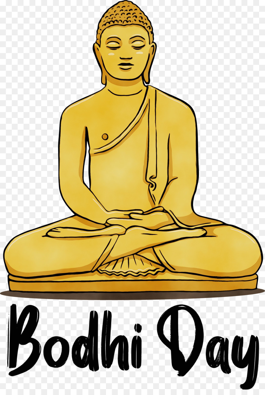gelbe Meterlinie sitzend Gautama Buddha - 
