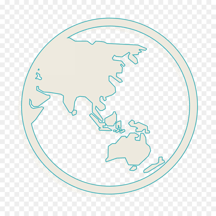 Erdsymbole Symbol Asien-Symbol Erdsymbol mit Asien- und Ozeanien-Symbol - 