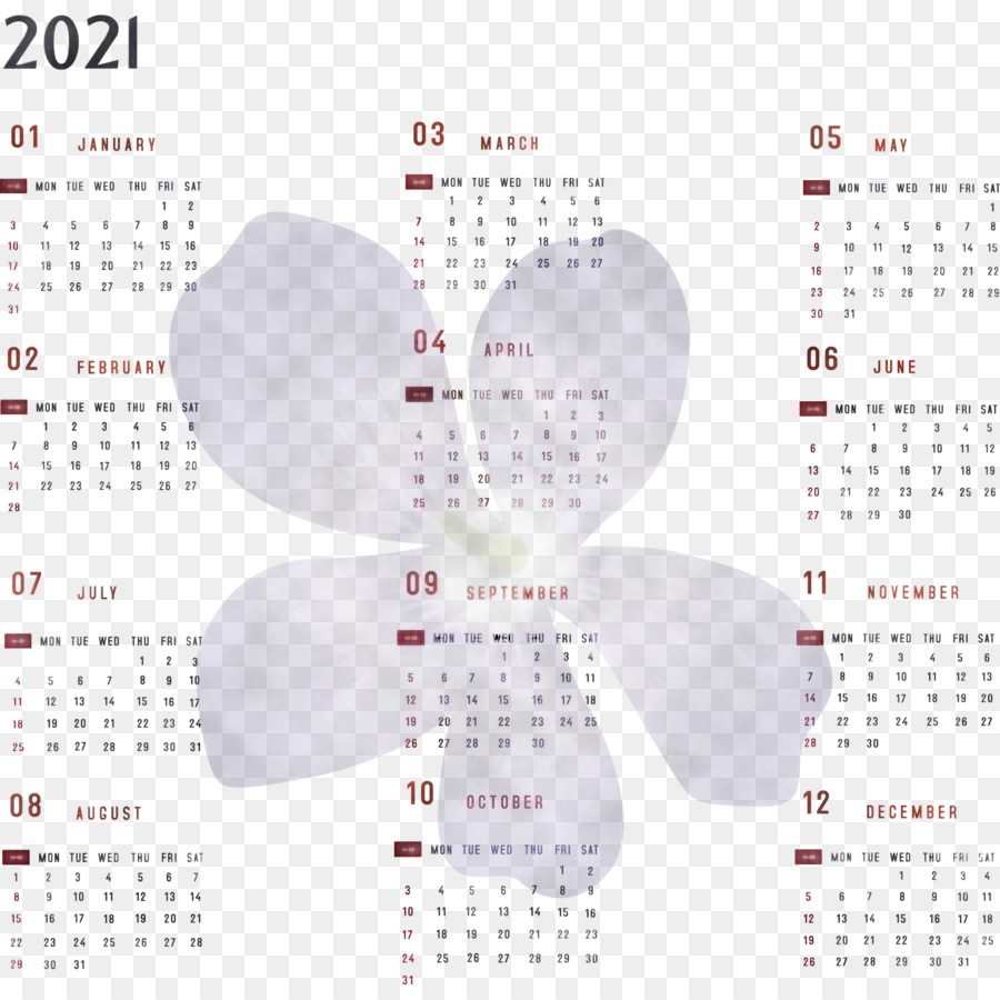 Jahreskalender 2021 Druckbar 2021 Jahreskalender 2021 Ganzjahreskalender - 