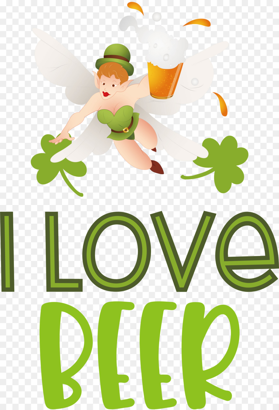 I love beer Saint Patrick Patricks Day