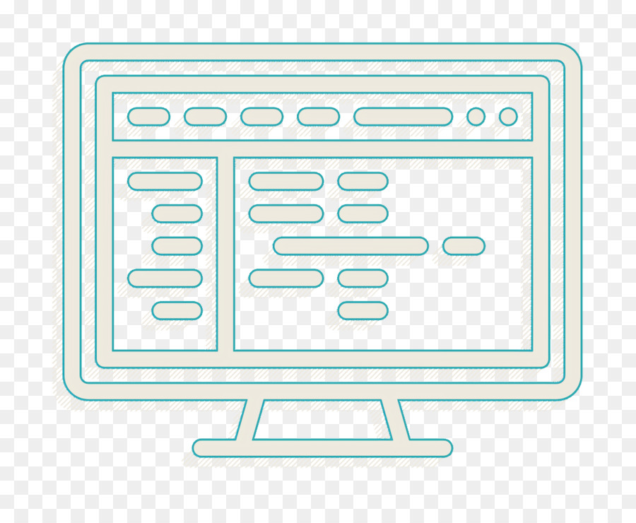 Icona del monitor Icona della linea di programmazione Craft Icona dell'interfaccia del programma - 