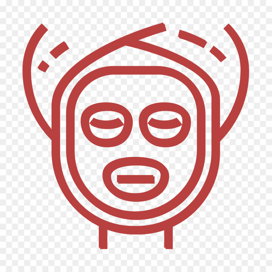 Icona degli elementi della stazione termale Icona della maschera Icona della maschera facciale - 