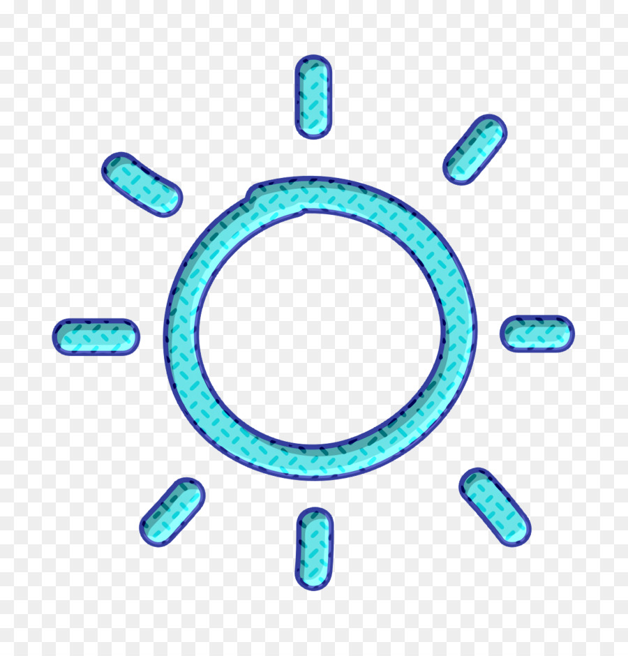 Icona disegnata a mano Icona dell'interfaccia dell'icona del sole - 