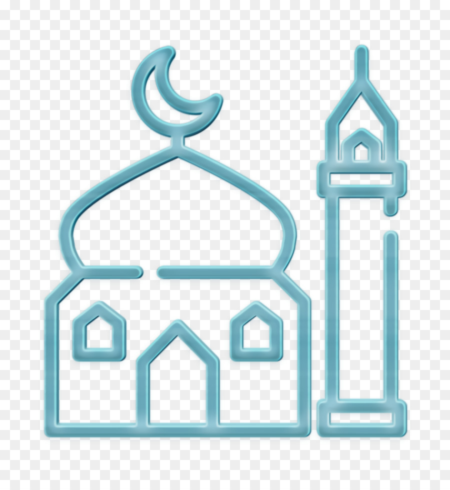 Icona di emoticon di viaggi e luoghi Icona della moschea Icona dell'Islam - 