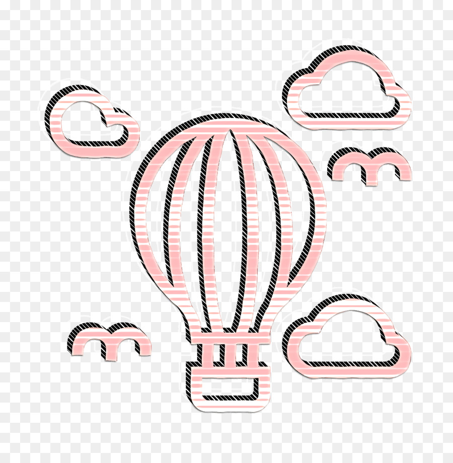 Web- und Grafikdesign-Symbol Heißluftballonsymbol Trip-Symbol - 