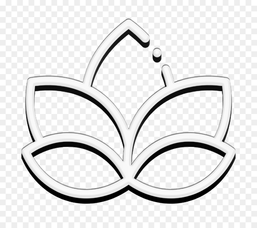 Lotus flower icon Spiritual icon Yoga icon