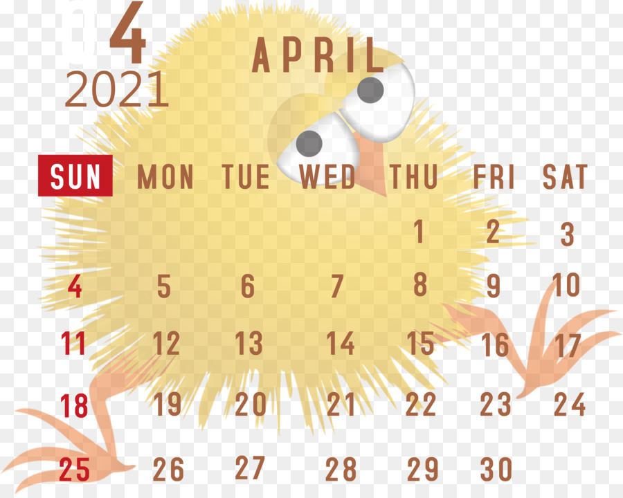 Calendario aprile 2021 stampabile Calendario aprile 2021 Calendario 2021 - 