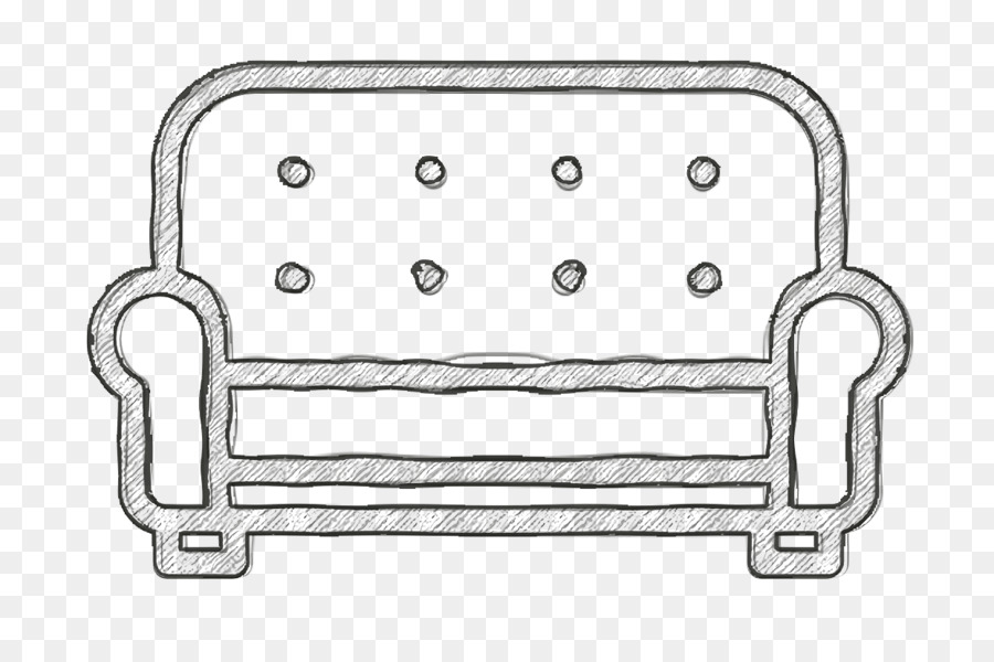 Icona di elementi domestici lineari Icona di divano - 