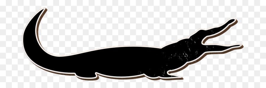 Tier Silhouetten Symbol Krokodil nach rechts Symbol Alligator Symbol - 