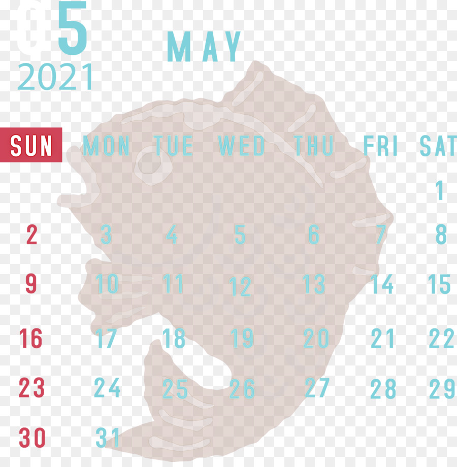 Calendario maggio 2021 - 