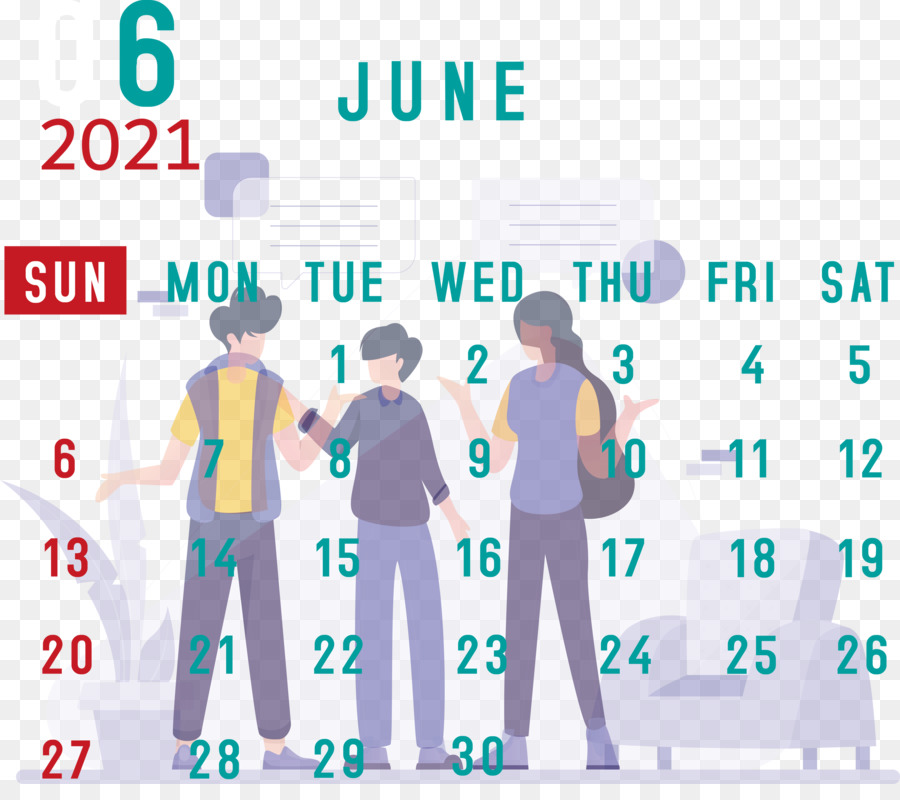 Juni 2021 Kalender 2021 Kalender Juni 2021 Druckbarer Kalender - 