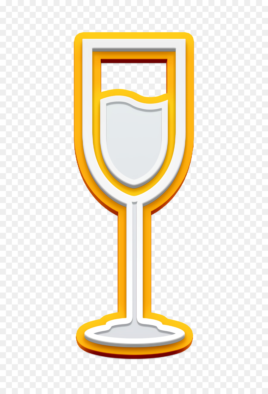 Icona dell'alimento dell'icona di Champagne Bicchiere di champagne con l'icona della bevanda - 