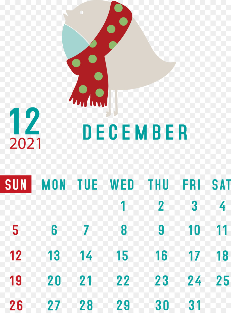 Dezember 2021 Druckbarer Kalender Dezember 2021 Kalender - 