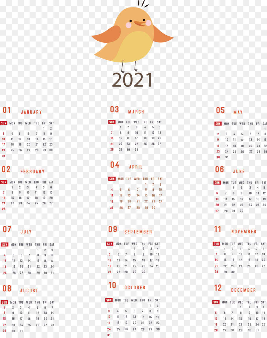 Printable 2021 Yearly Calendar 2021 Yearly Calendar