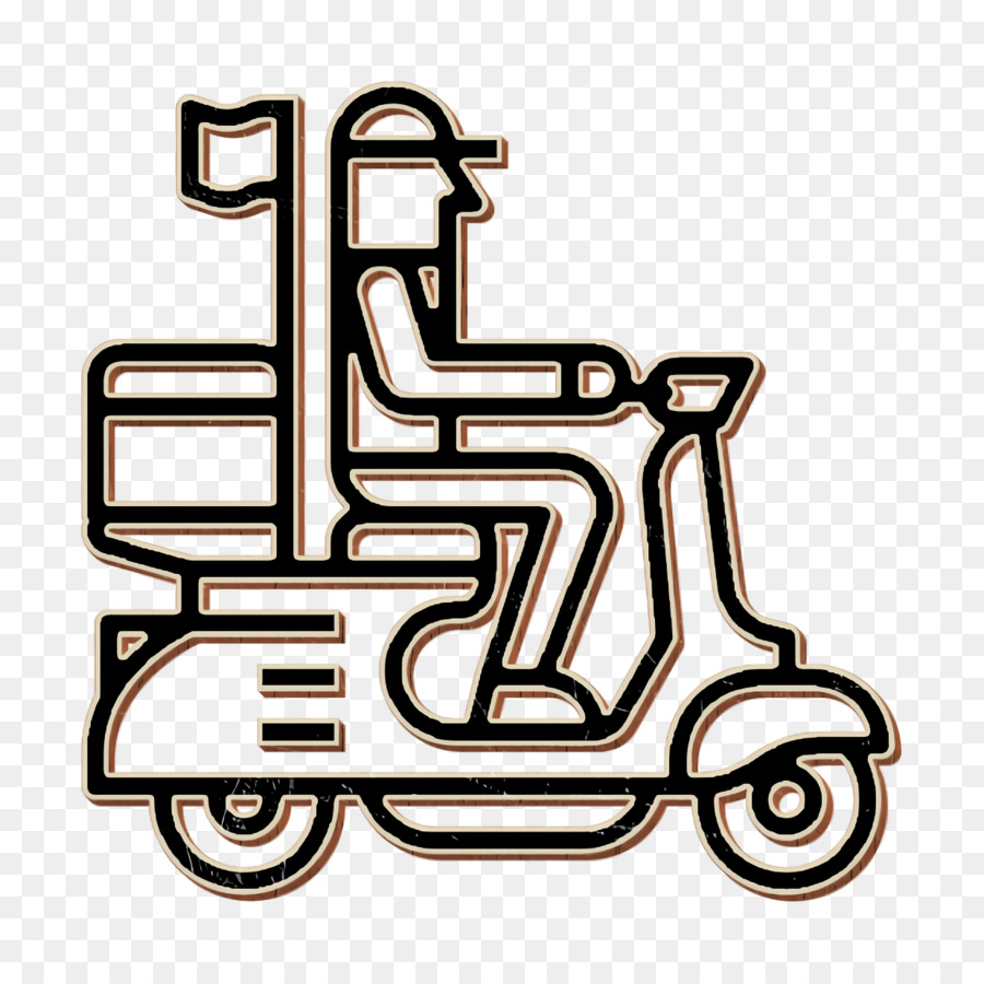 Fast food icon Delivery bike icon Bike icon