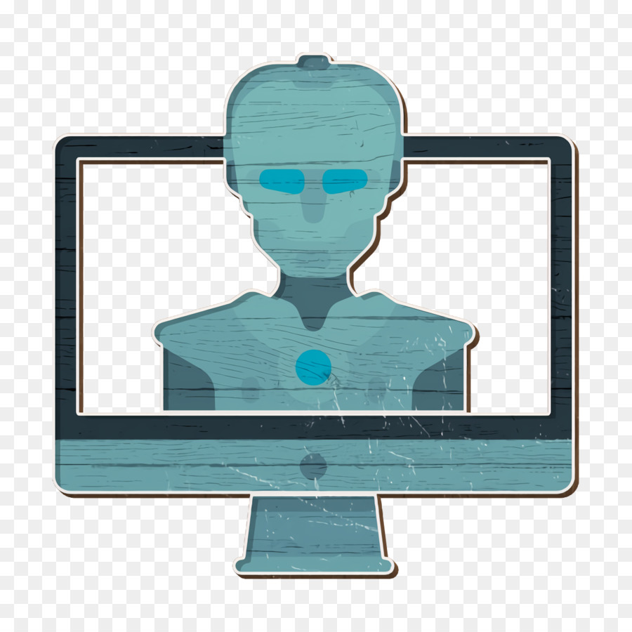 Icona del robot Icona AI Icona della tecnologia del futuro - 