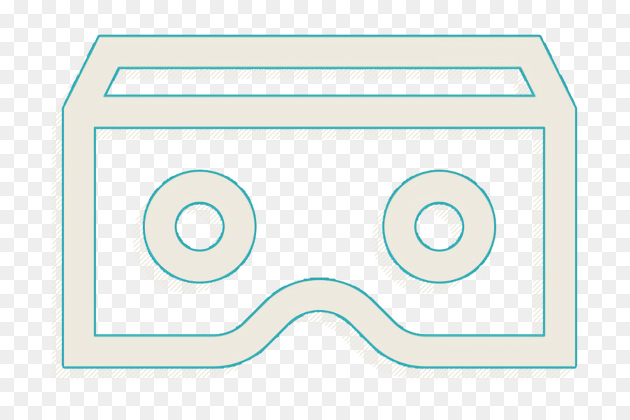 Icona di occhiali Ar Icona di realtà virtuale Icona di cartone - 