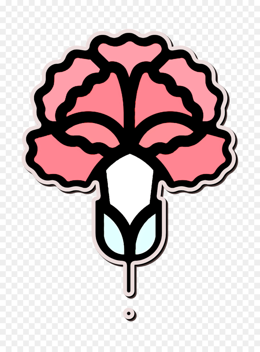 Icona del fiore Icona del garofano Icona dei fiori - 