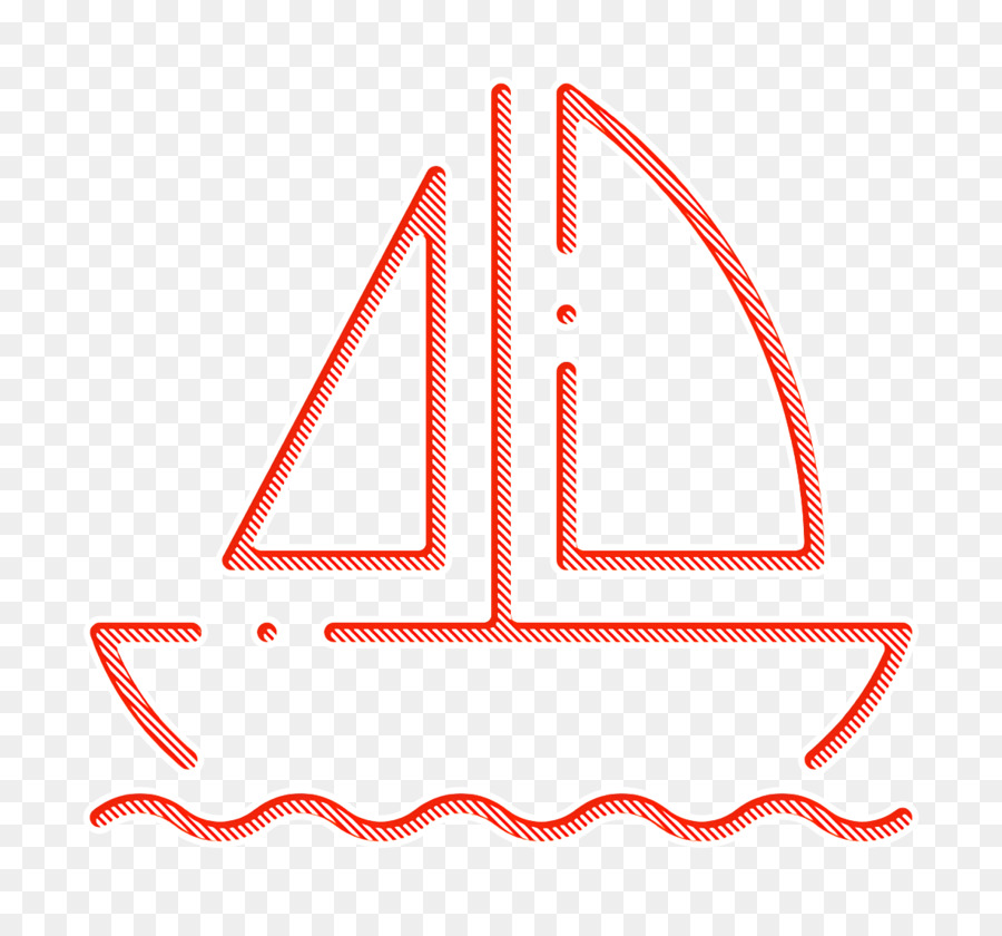Icona tropicale Icona dello yacht Icona della barca - 