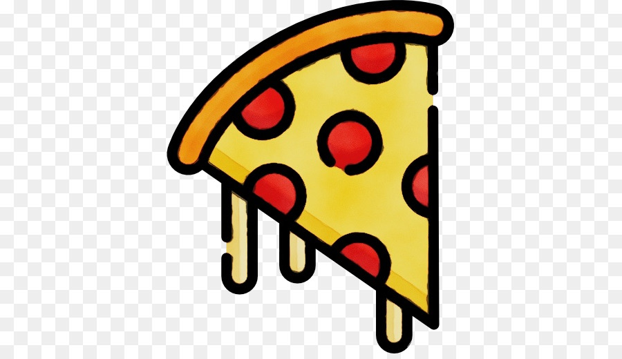 icon pizza smiley text yellow