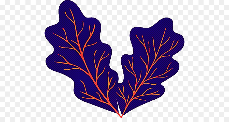 leaf flower cobalt blue / m tree heart