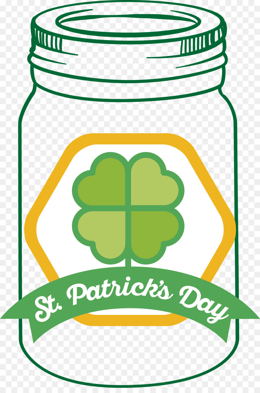 St Patricks Day Mason Jar - 