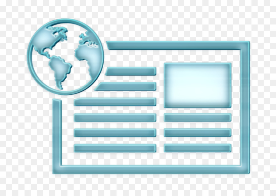 interface icon Academic 2 icon Newspaper with international information for education icon