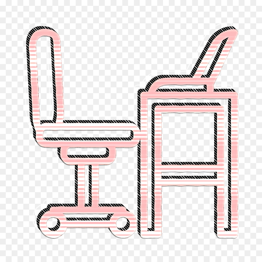 Büro-Symbol Büromaterial-Icon-Schreibtisch-Symbol - 