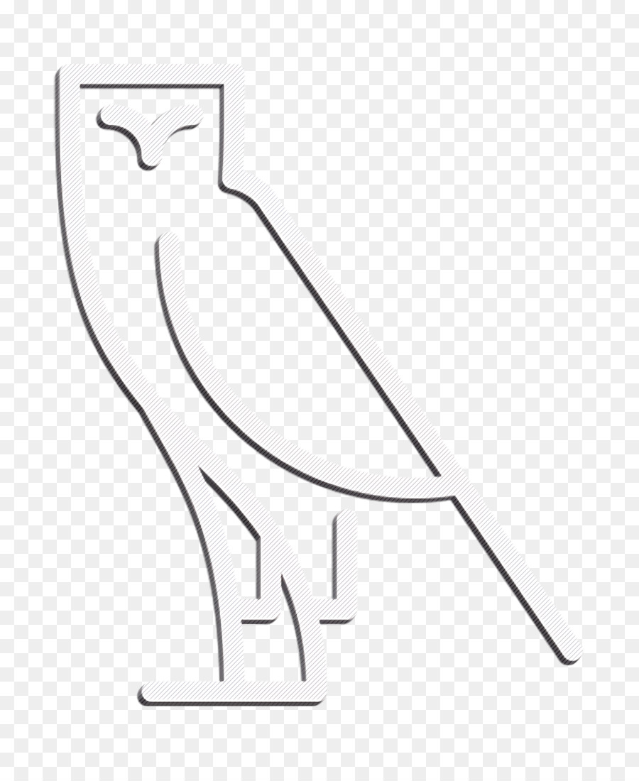 Icona dell'icona dell'Egitto Icona del gufo dell'icona Egitto linea dell'artigianato della linea - 