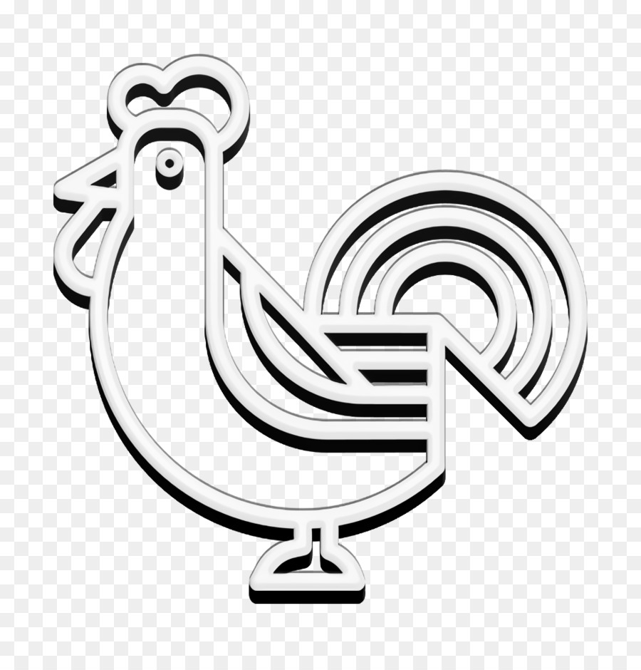 Icona del ristorante dell'icona di pollo - 