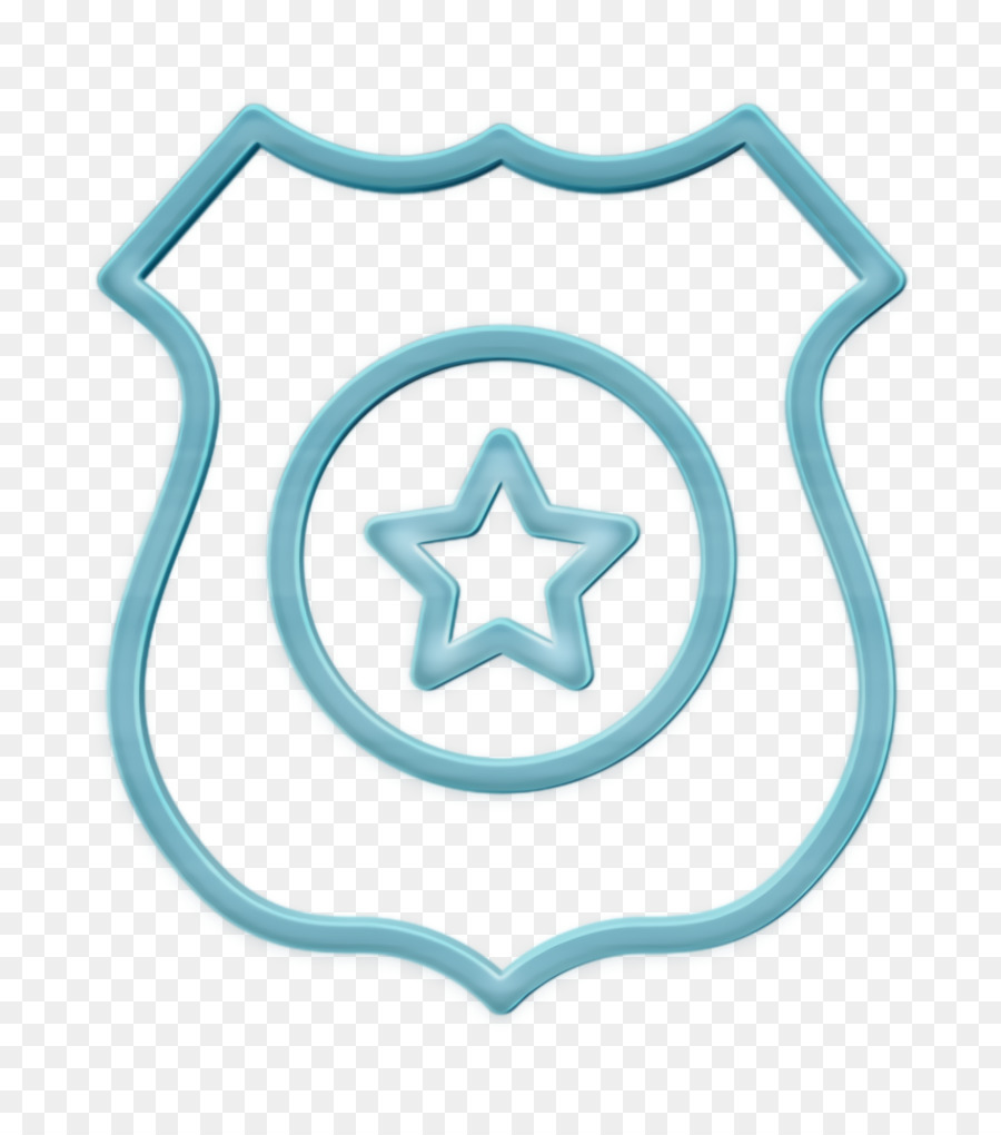 Icona dell'icona dell'icona del distintivo Icona della polizia dell'icona - 