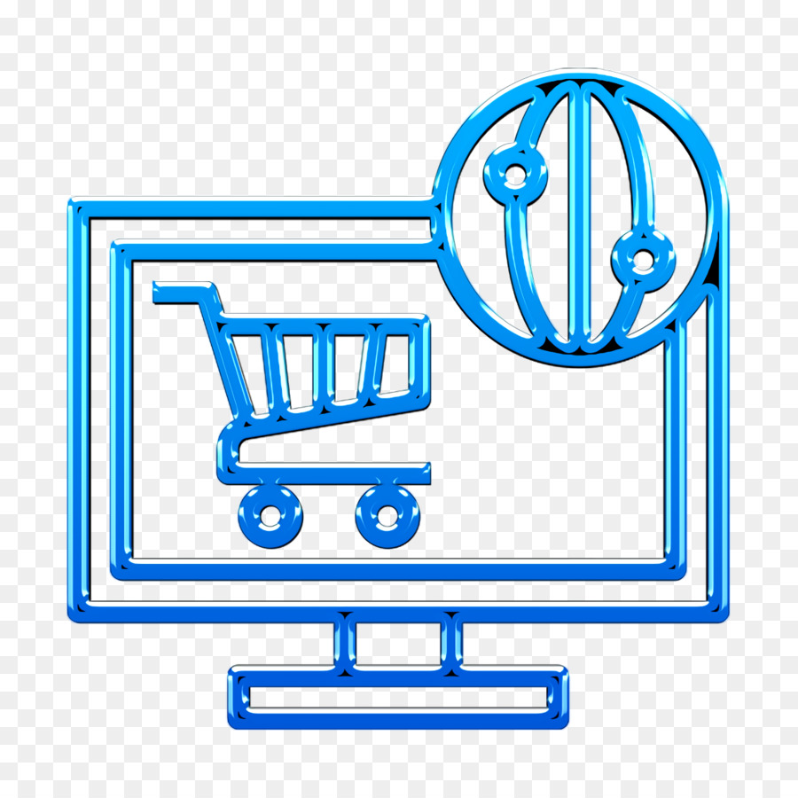 Internet icon E-commerce icon Shopping cart icon