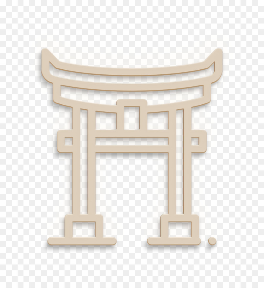 Sehenswürdigkeiten und Denkmäler-Symbol Torii-Symbol Japan-Symbol - 