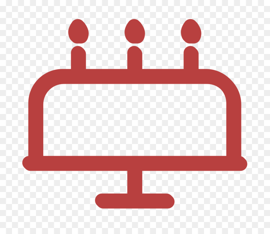 Icon-Kuchen mit Kerzen-Symbol-Kuchen-Symbol - 