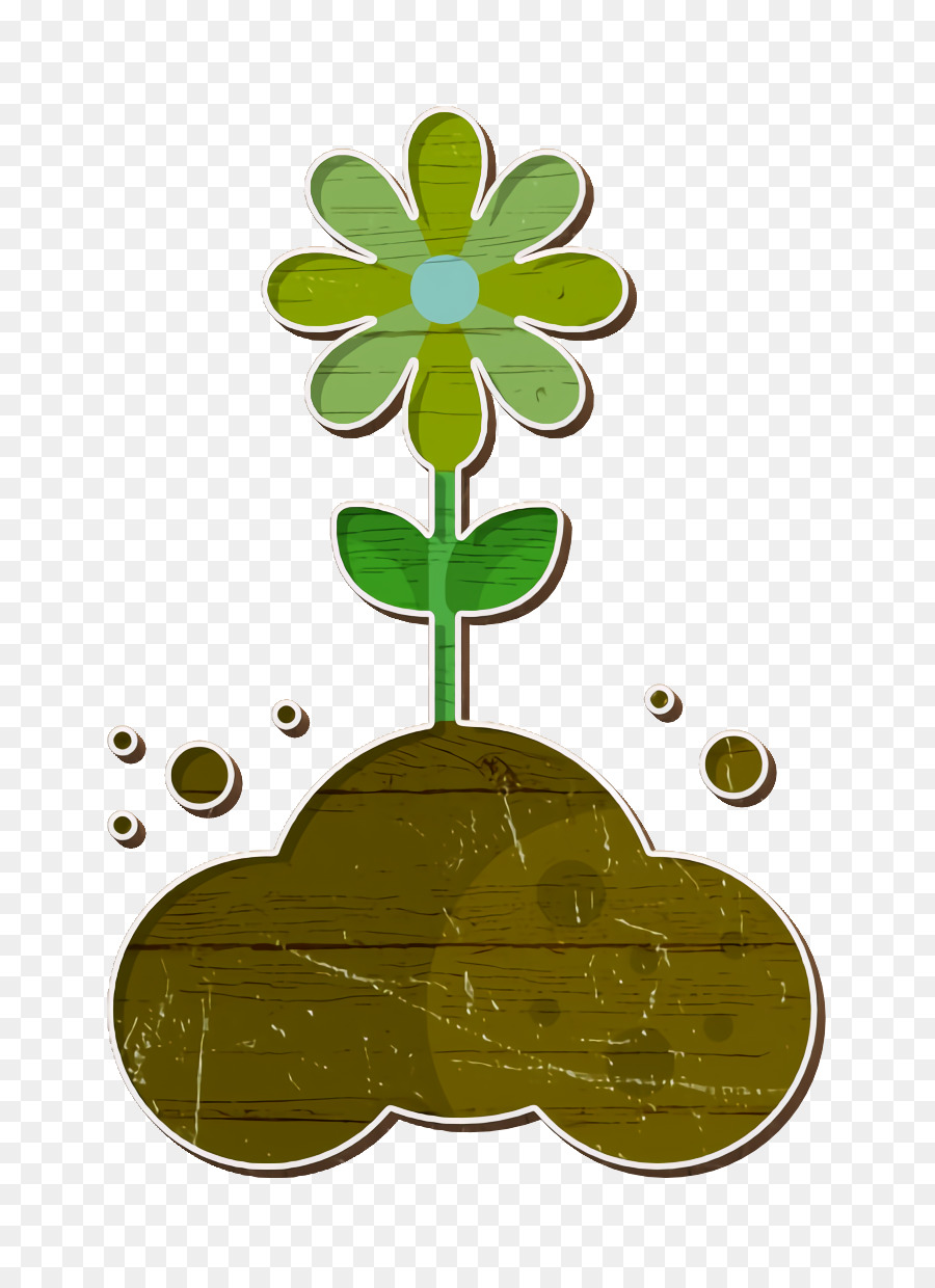 Sprossen-Symbol Blumen-Symbol-Frühlings-Symbol - 