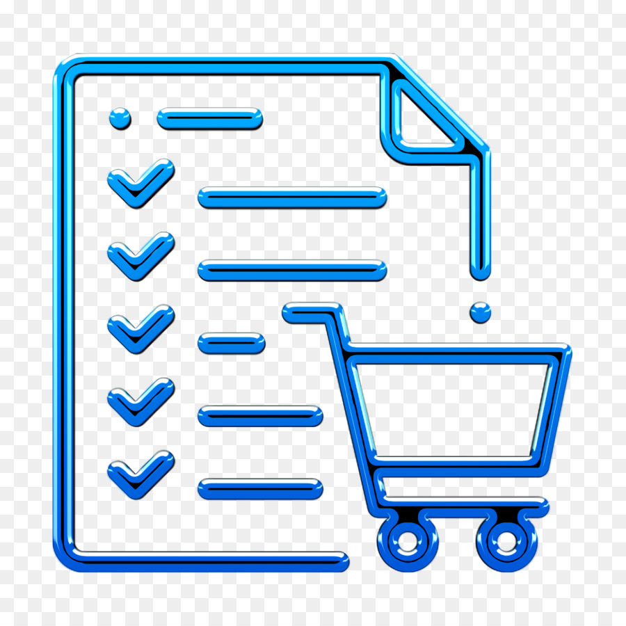 Danh sách kiểm tra biểu tượng danh sách mua sắm biểu tượng thương mại điện tử - 