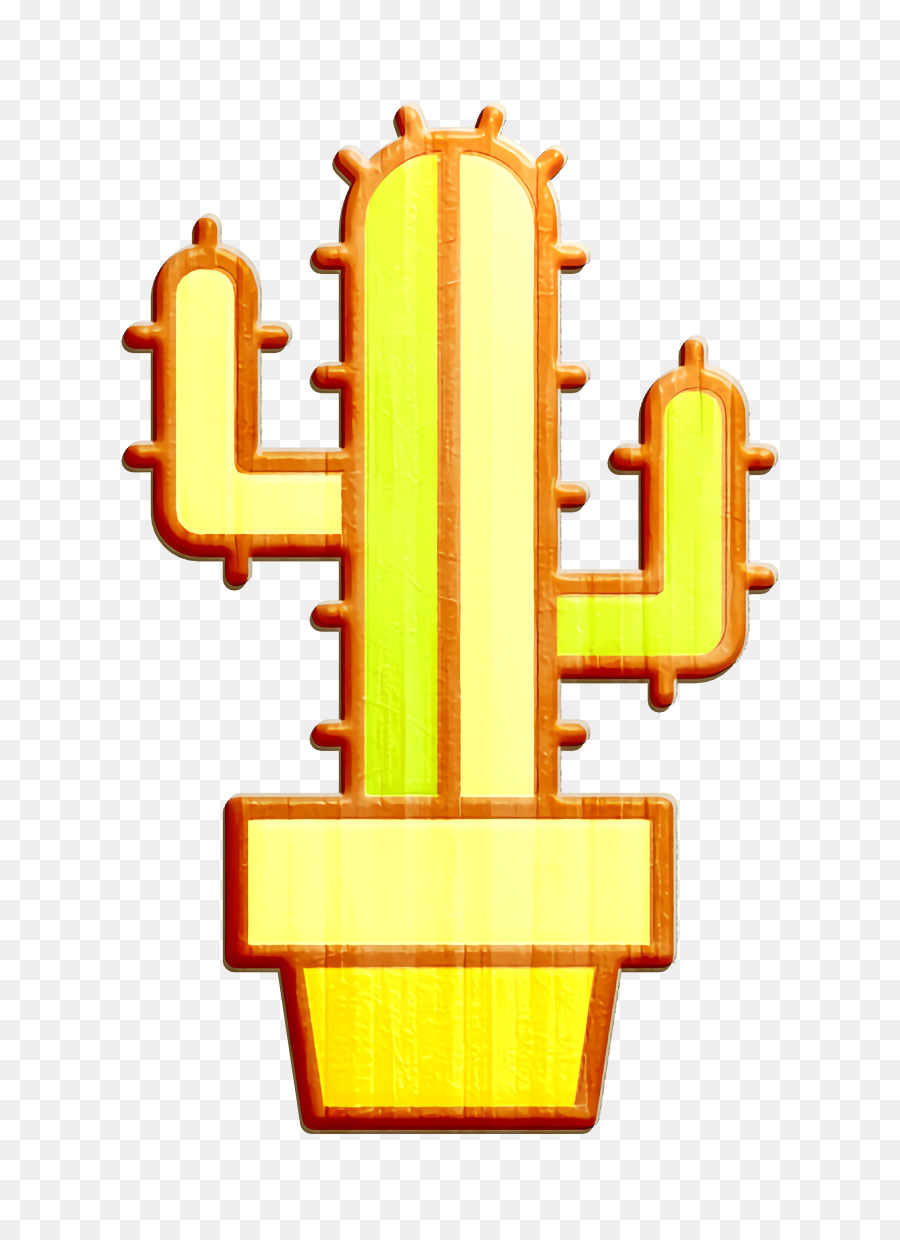 Lineare Gartenelemente Symbol Kaktus-Symbol - 