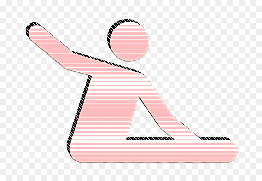 Massive Fitness-menschliche Piktogramme-Symbol, die Ikone-Turnnast-Symbol ausdehnt - 