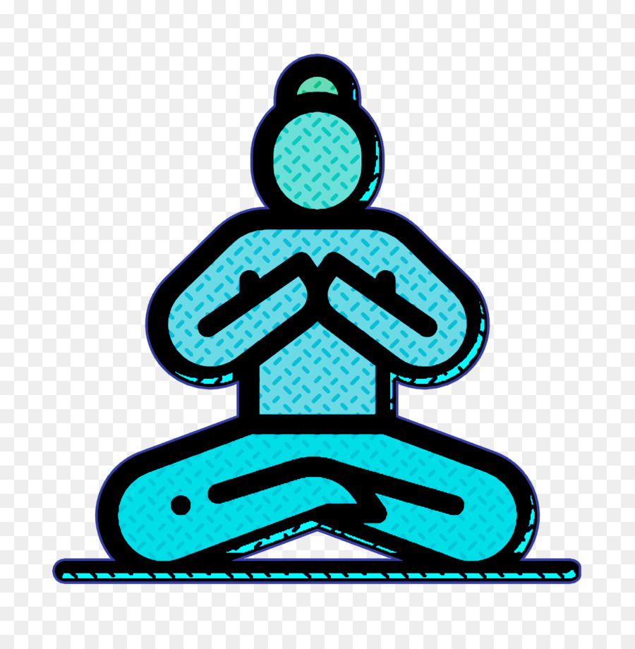 Icona di posizione di loto icona yoga e consapevolezza icona yoga - 