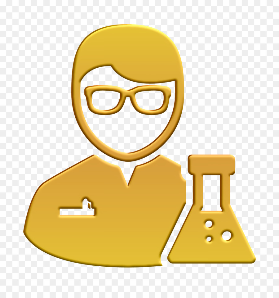 Biểu tượng hỗ trợ kỹ thuật Biểu tượng khoa học Nhà khoa học với biểu tượng nhiệm vụ - 