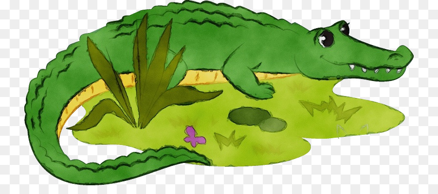 Krokodile Grüne Tierfigur Cartoon Biologie - 