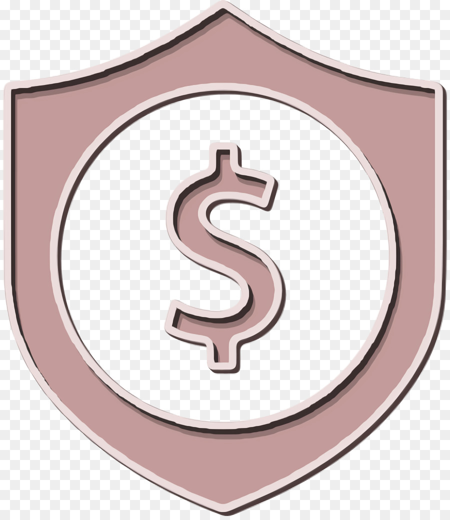 Icona di affari Icona di scudo icona finanze icona - 