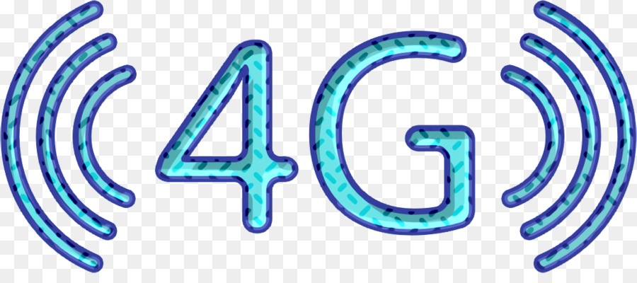 Symbol des 4G-Technologie-Symbolsymbols Mobiltelefone-Symbol-Schnittstellen-Symbol - 