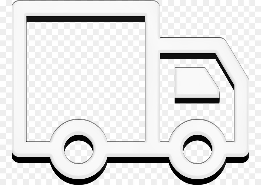 Icona degli elementi industriali lineari icona del camion dell'icona del trasporto - 