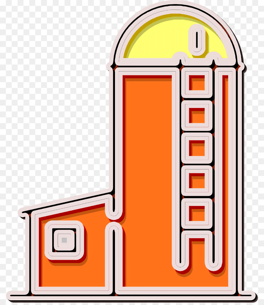 Icona degli elementi di coltivazione di colore lineare icona silo silo - 