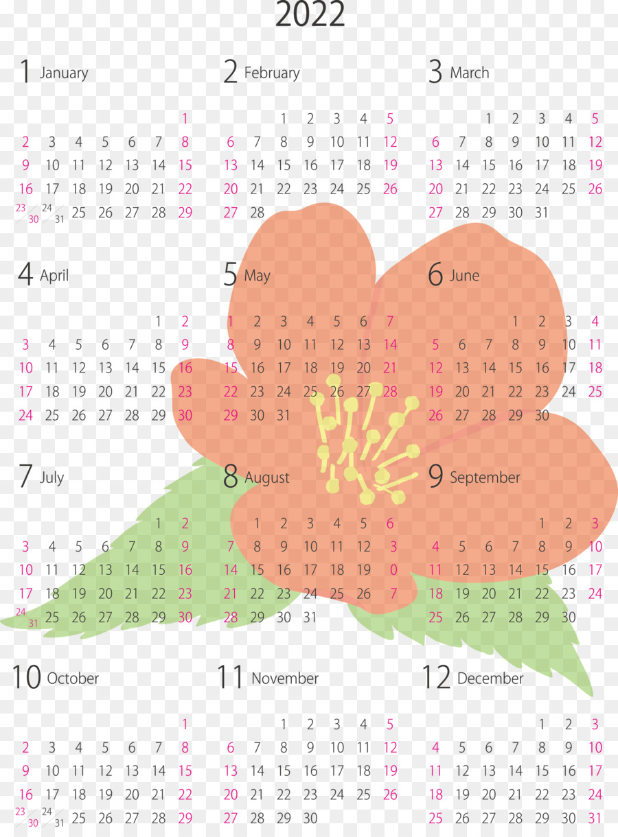 2022 Calendario annuale stampabile 2022 calendario annuale - 