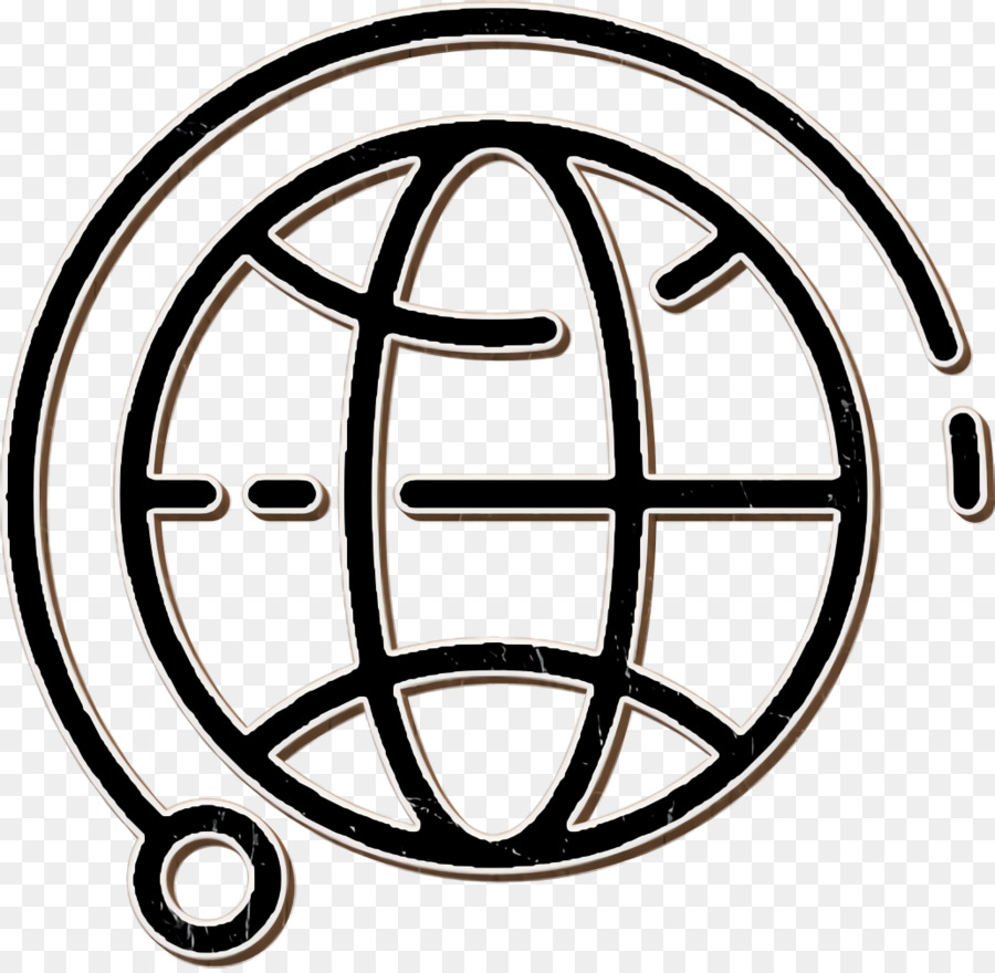 Weltweiter Symbolstandort skizziertes Symbol globales Symbol - 