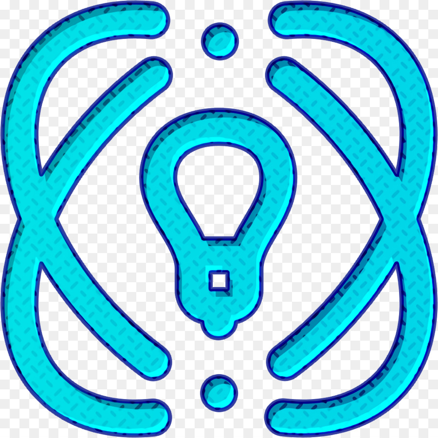 Benutzererfahrung Icon Design Denken Symbol Atom-Symbol - 
